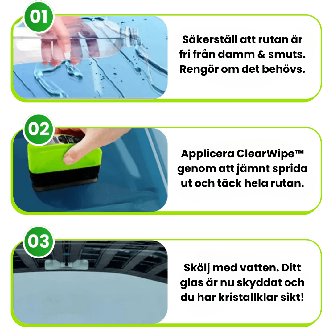 ClearWipe™ – Slipp paniken av att kämpa med oklar sikt!