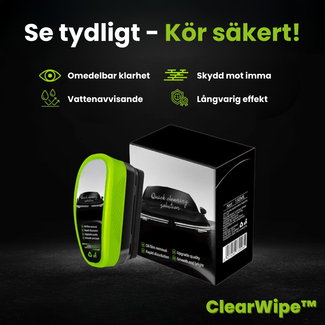 ClearWipe™ – Slipp paniken av att kämpa med oklar sikt!